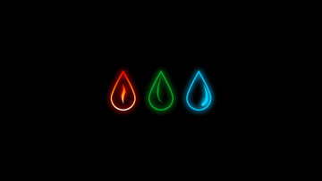 Картинка рисованные минимализм капли черный вода цвет символы огонь