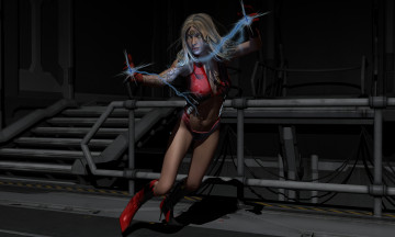 обоя observer, 3д графика, люди , people, девушка, взгляд, магия