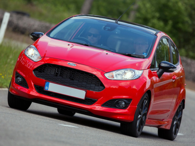 Обои картинки фото автомобили, ford, fiesta, zetec, s, red, 2014г, красный