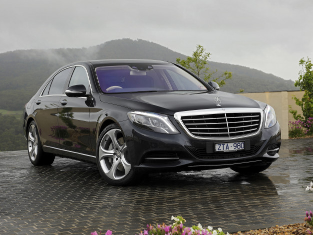 Обои картинки фото автомобили, mercedes-benz, w222, темный, s, 500, au-spec