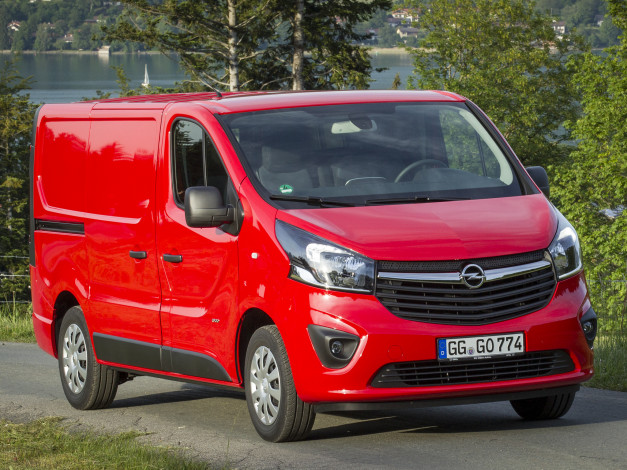 Обои картинки фото автомобили, opel, van, красный, 2014г, biturbo, vivaro