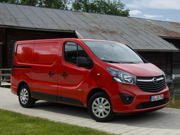 Обои картинки фото автомобили, opel, van, vivaro, красный, 2014г, biturbo