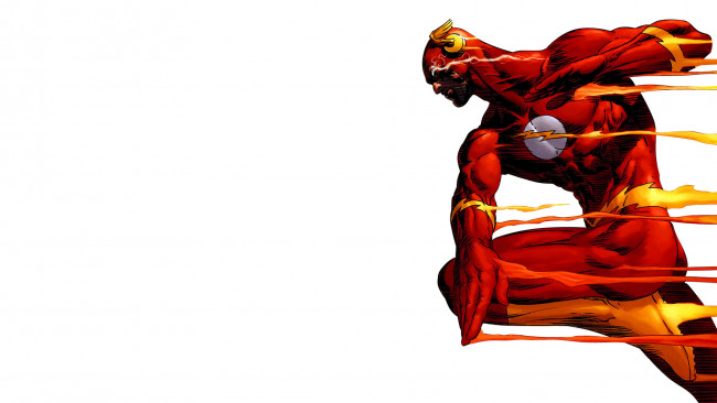 Обои картинки фото рисованные, комиксы, white, red, flash, cool