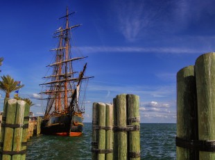 Картинка hms+bounty корабли парусники мачты паруса