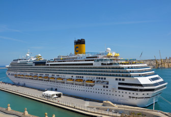 Картинка costa+favolosa корабли лайнеры круизный лайнер