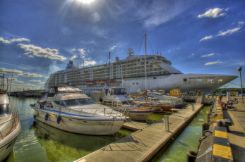 Картинка корабли разные+вместе порт суда причал