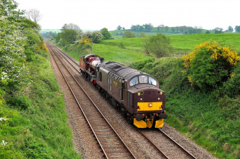 Картинка техника поезда локомотив дорога рельсы состав железная