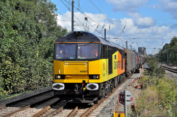 Картинка техника поезда состав локомотив железная дорога рельсы