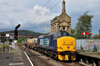 Картинка техника поезда состав рельсы дорога железная локомотив