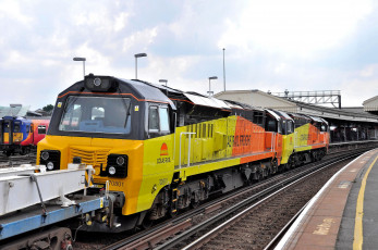 Картинка техника поезда состав железная дорога рельсы локомотив