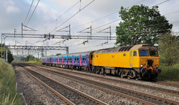 Картинка техника поезда рельсы состав дорога железная локомотив