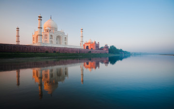 Картинка города тадж-махал+ индия casstle pradesh uttar taj mahal agra india памятник тадж махал замок храм
