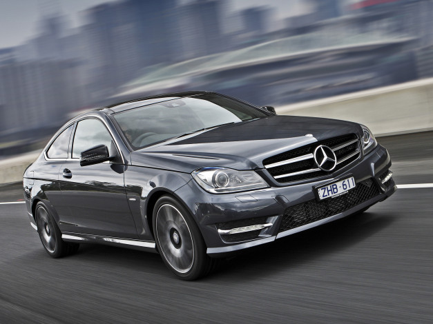 Обои картинки фото автомобили, mercedes-benz, c, 250, coupe, sport, au-spec, c204, темный