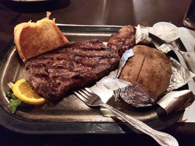 Обои картинки фото еда, мясные блюда, стейк, картошка