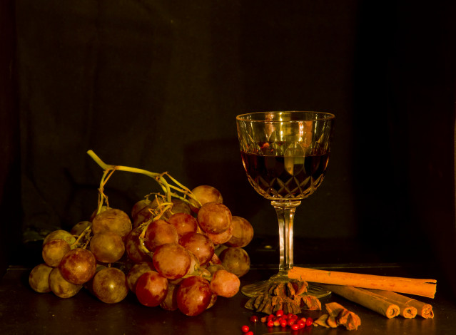 Обои картинки фото еда, натюрморт, вино, десерт