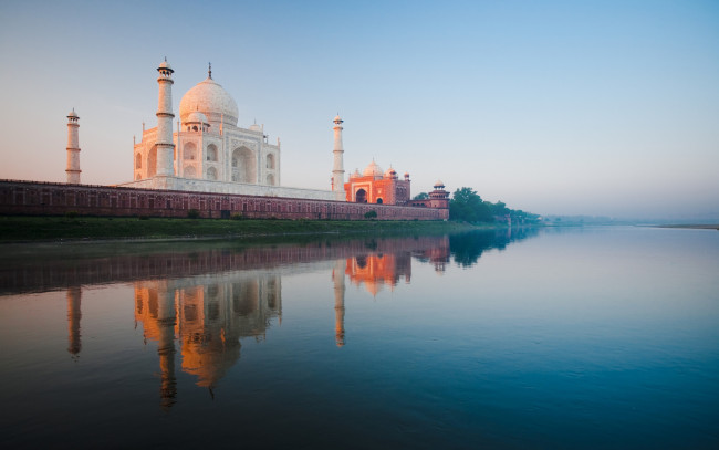 Обои картинки фото города, тадж-махал , индия, casstle, pradesh, uttar, taj, mahal, agra, india, памятник, тадж, махал, замок, храм