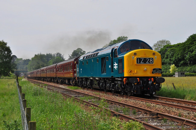 Обои картинки фото техника, поезда, состав, локомотив, железная, дорога, рельсы