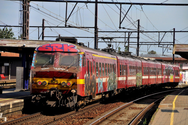 Обои картинки фото техника, электровозы, железная, состав, локомотив, рельсы, дорога