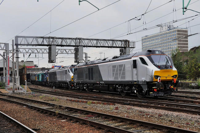 Обои картинки фото техника, поезда, дорога, железная, состав, локомотив, рельсы