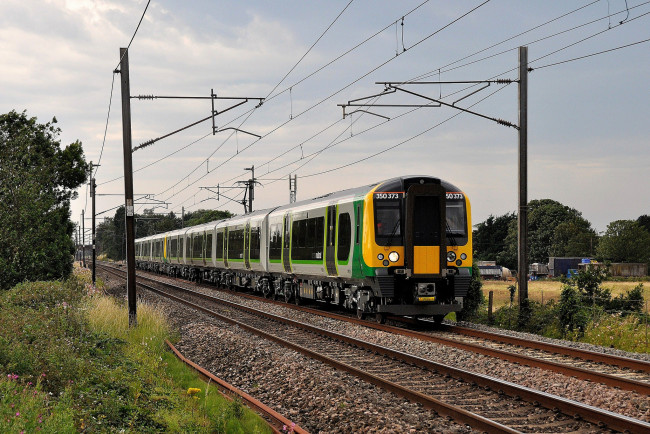 Обои картинки фото техника, поезда, локомотив, состав, рельсы, дорога, железная