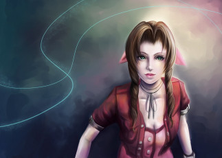 Картинка аниме final+fantasy взгляд aeris девушка gainsborough