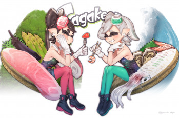 Картинка аниме splatoon