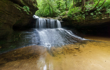 Картинка природа водопады водопад река лес
