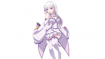 Картинка аниме re +zero+kara+hajimeru+isekai+seikatsu фон девушка взгляд