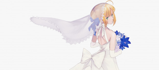 Обои картинки фото аниме, fate, stay night, сейбер