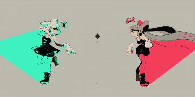 Обои картинки фото аниме, splatoon