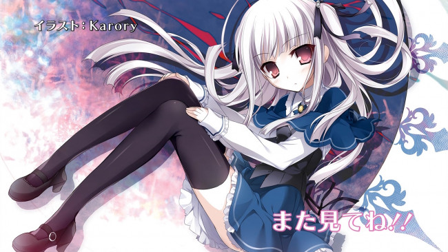 Обои картинки фото absolute duo, аниме, фон, взгляд, девушка