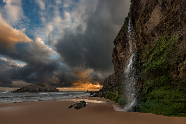 Обои картинки фото природа, водопады, водопад, река, лес