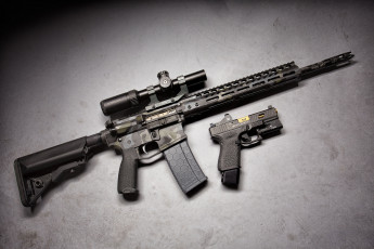 обоя оружие, пистолет, оптика, glock, штурмовая, винтовка