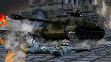 Картинка 3д+графика армия+ military танк солдаты