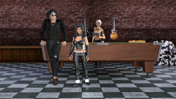 Картинка 3д+графика фантазия+ fantasy девушки взгляд фон