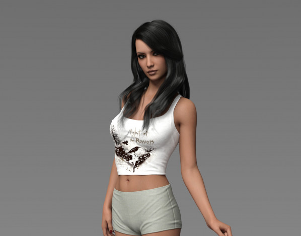 Обои картинки фото 3д графика, люди , people, девушка, взгляд, фон