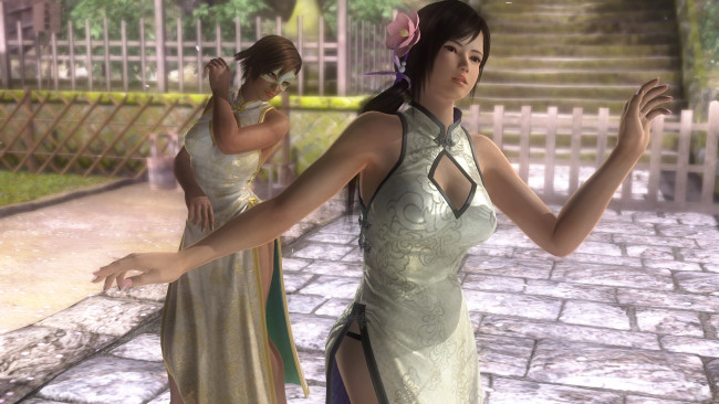 Обои картинки фото 3д графика, фантазия , fantasy, девушки, взгляд, фон, поза