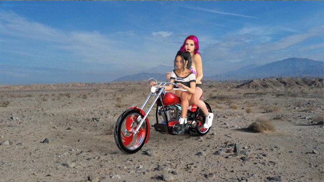 Обои картинки фото 3д графика, люди-авто, мото , people- car ,  moto, девушки, взгляд, фон