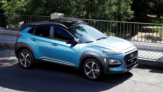 Обои картинки фото hyundai kona 2018, автомобили, hyundai, crossover, 2018, kona