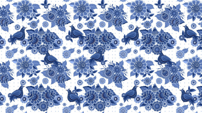 Обои картинки фото векторная графика, цветы , flowers, птицы, цветы