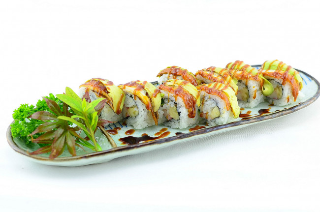Обои картинки фото еда, рыба,  морепродукты,  суши,  роллы, деликатесы