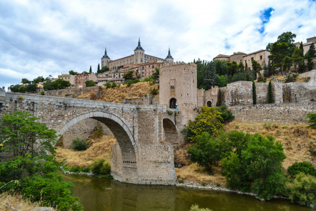 Обои картинки фото toldeo, города, толедо , испания, мост, река