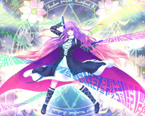 Картинка аниме touhou девушка взгляд фон