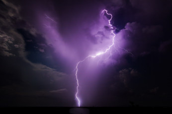 Картинка природа молния +гроза простор