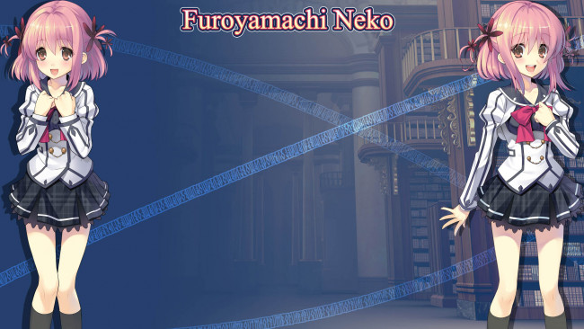 Обои картинки фото a clockwork ley-line,  the borderline of dusk, аниме, unknown,  другое , девушки, взгляд, фон