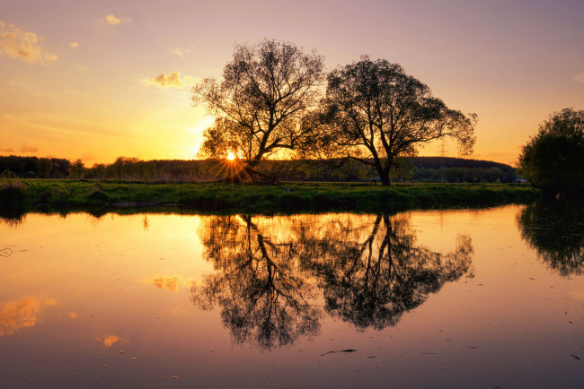 Обои картинки фото природа, восходы, закаты, простор