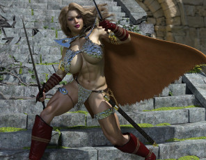 Картинка 3д+графика фантазия+ fantasy девушка взгляд фон