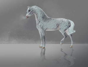 Картинка рисованное животные +лошади лошадь