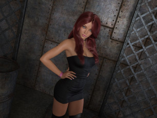 Картинка 3д+графика люди+ people девушка взгляд фон