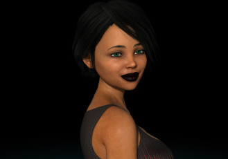 Картинка 3д+графика люди+ people фон взгляд девушка